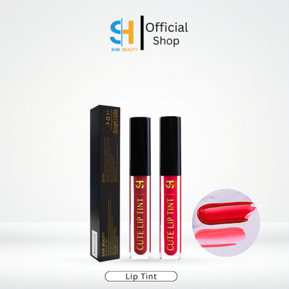 SHIK BEAUTY Cute Lip Tint – Long-Lasting Moisture Gel Tint | Cherry Red C01 & Berry Pink C02